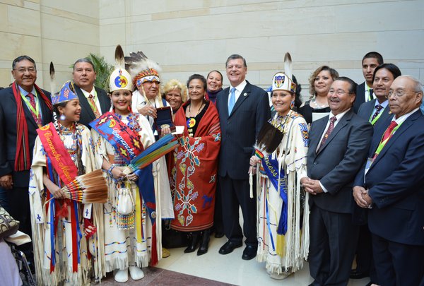 Congressman Cole with the Comanchee Tribe.